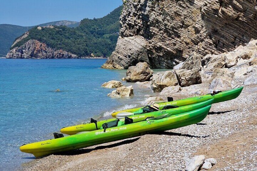 Small group kayaking tour from Budva to Sveti Nikola island caves 2