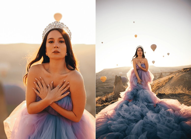 Picture 3 for Activity Göreme: Cappadocia Satin Flying Dress Rental 3