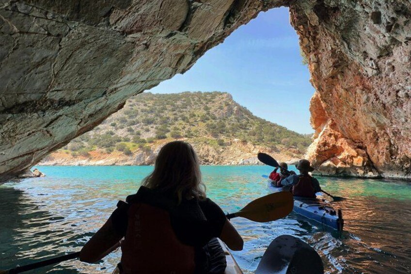 Naxos Kayak Tour to Rina Cave with Snorkeling and Homemade lunch 2