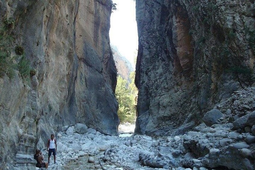 The Gates where the sides of the gorge close in to width of 4m and soar up to a height of 300m. 1