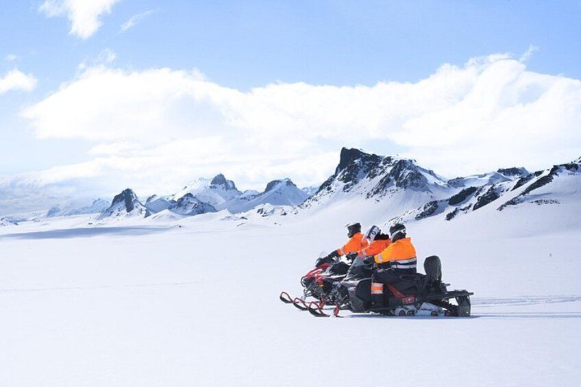 Snowmobiling & Natural Ice Cave from Geysir Area 2