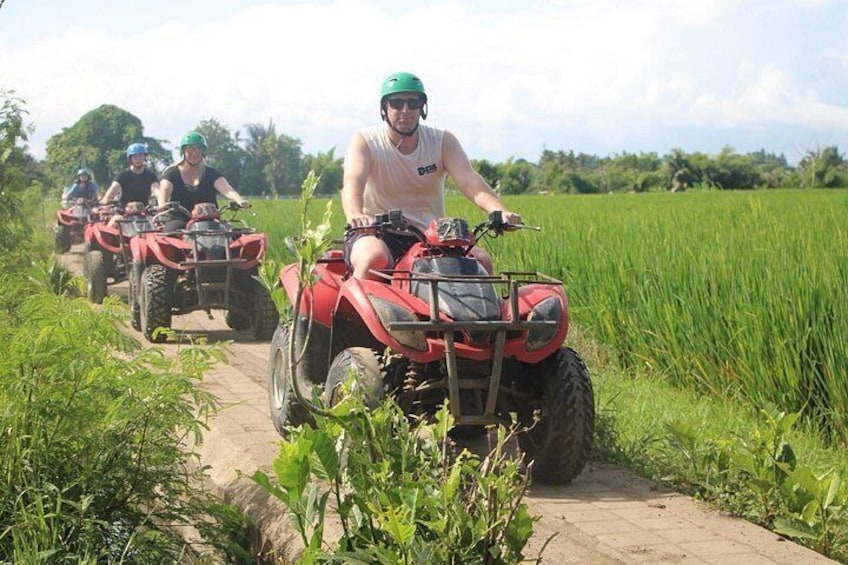 Bali ATV Ride Ubud Waterfall, Ricefield,River,Barong Cave, Lunch 4