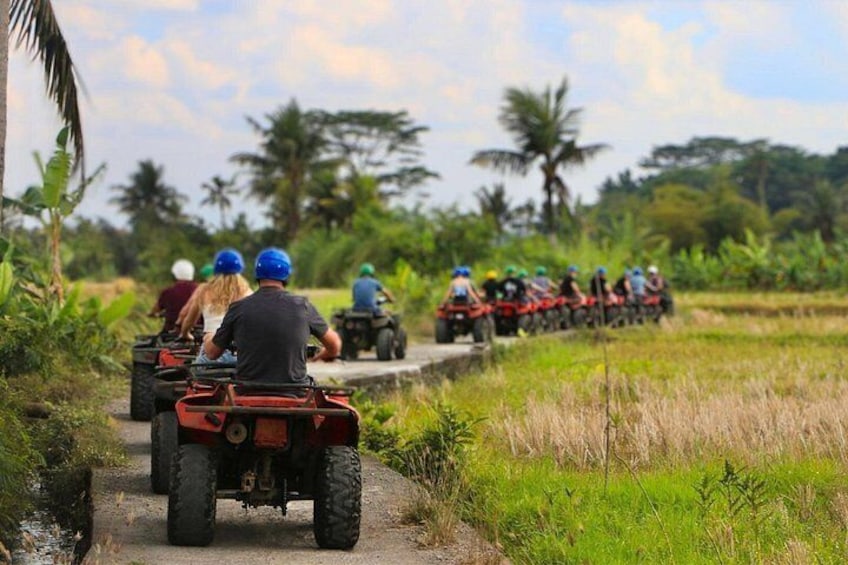 Bali ATV Ride Ubud Waterfall, Ricefield,River,Barong Cave, Lunch 3