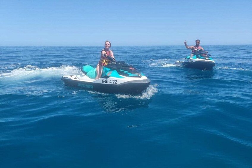 Couple on jetski Fuengirola 5