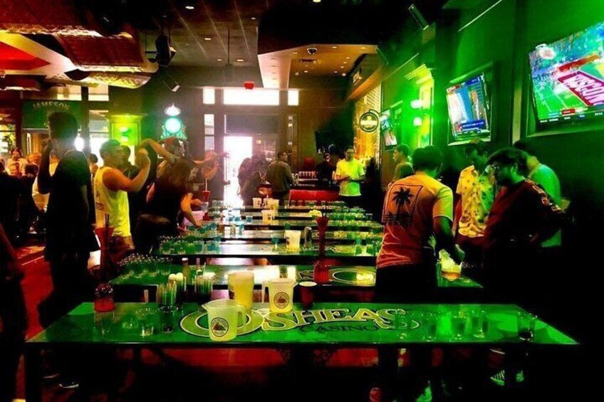 Smallest casino and Irish themed. Known for beer pong and my favorite Frozen Baileys. It's like a Wendy's Frosty with Baileys. Highly recommended. 2