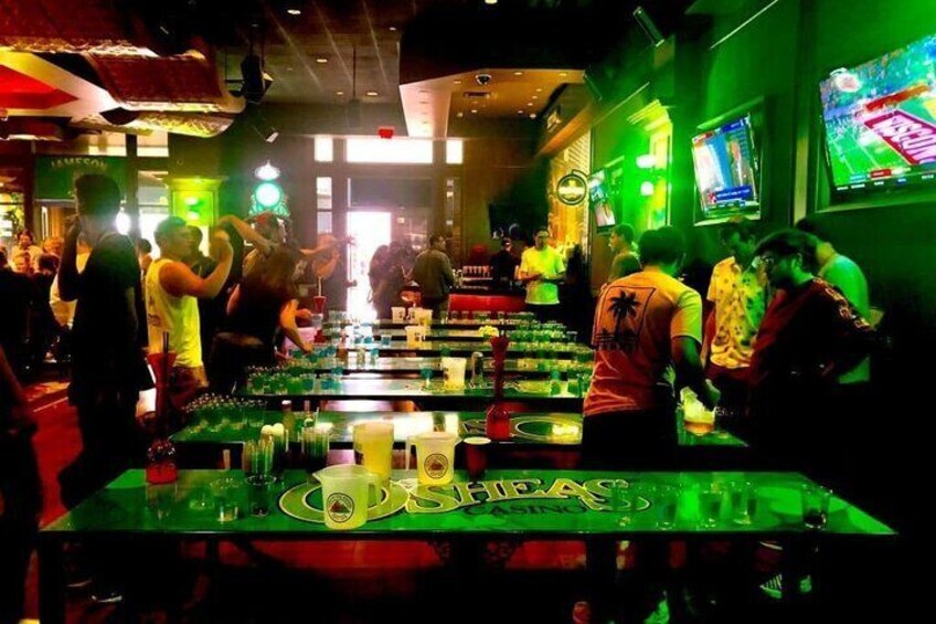 Smallest casino and Irish themed. Known for beer pong and my favorite Frozen Baileys. It's like a Wendy's Frosty with Baileys. Highly recommended. 2