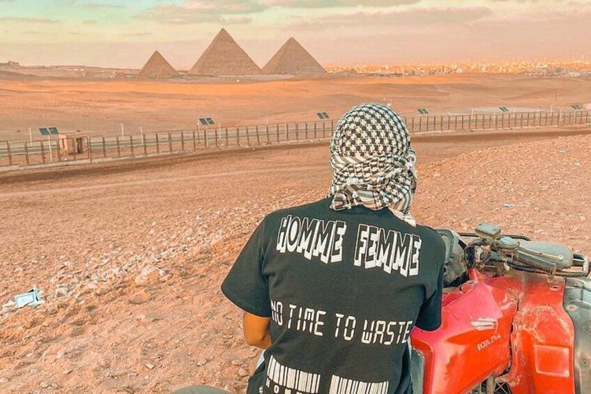 Quad Bike ATV Around Giza Pyramids Desert (Sunset Experience) 3