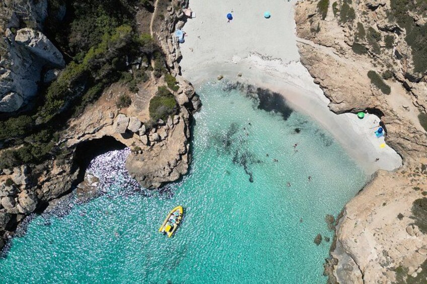 Boat tour Cala Figuera, Es Pontas, Caló de Moro, Cala Marmols 2