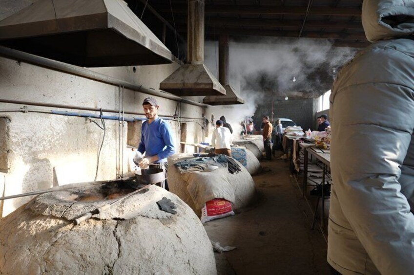 COOKING Class 2 meals (Samarkand), visit baking bread, local life 2