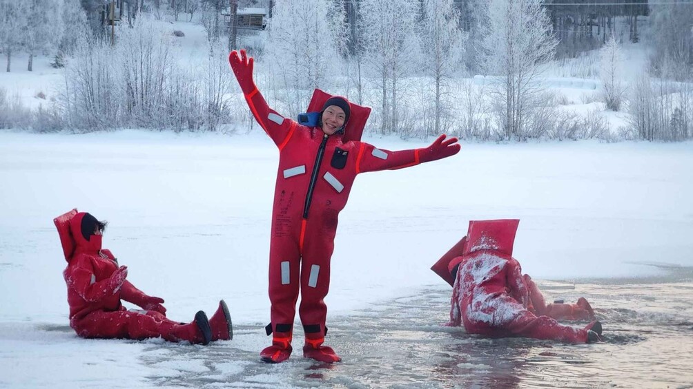 Picture 13 for Activity Daytime Ice Floating Rovaniemi, Frozen Lake Experience 4