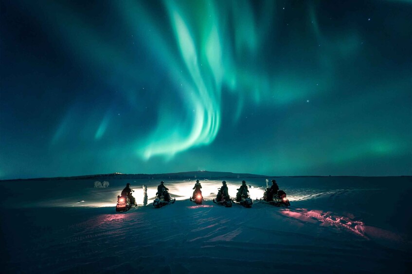 Levi: Northern Lights Snowmobile Safari and Campfire Picnic 1