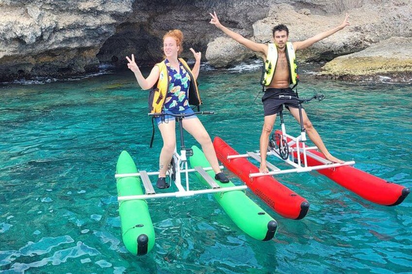 couples enjoying waterbikes 4
