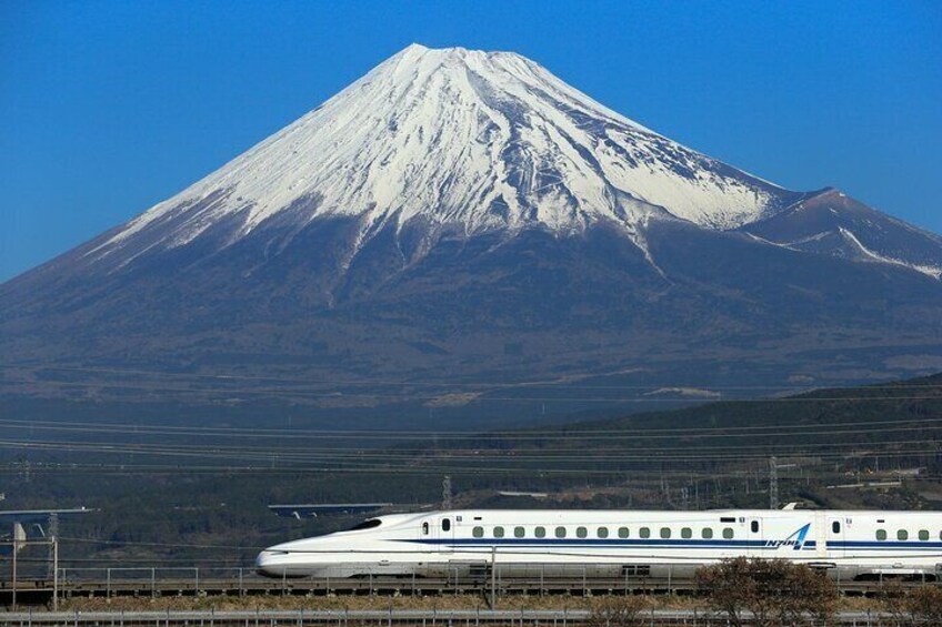 Un tren con montañas al fondo. 1