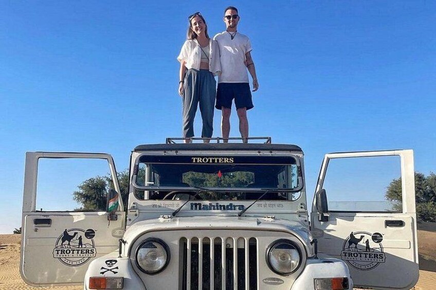 jeep at that desert with guest. 3