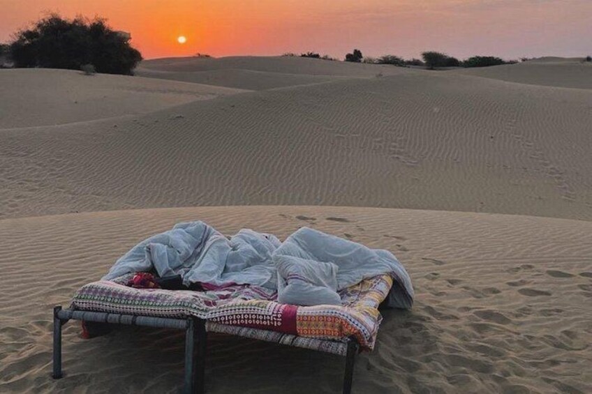 Comfortable beds with beautiful sunrise. 1