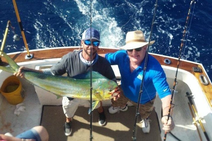 20+lb mahi mahi in the boat! Join Cowboy Cowgirl Charters for your next big catch in Key West! 4