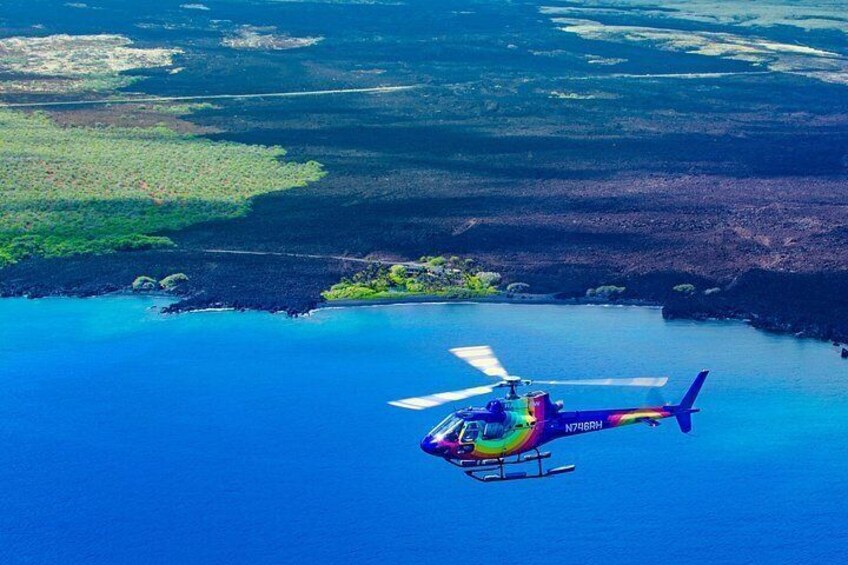 The rugged lava flow of Hualālai Volcano contrasts with Kiholo Bay’s serenity 4