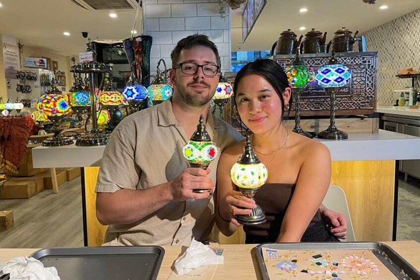 Mosaic Art Classes: Turkish Lamp Workshop 4