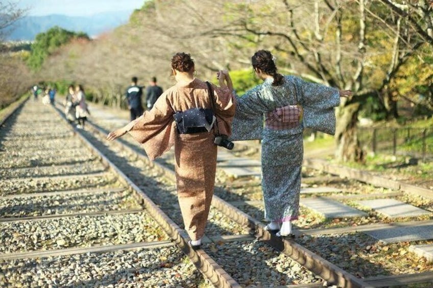 Kyoto 1day 100% silk of traditional. Kimono Rental Experience 3