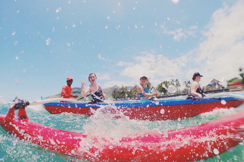 Outrigger Canoe Surfing at Kalapaki Beach 3