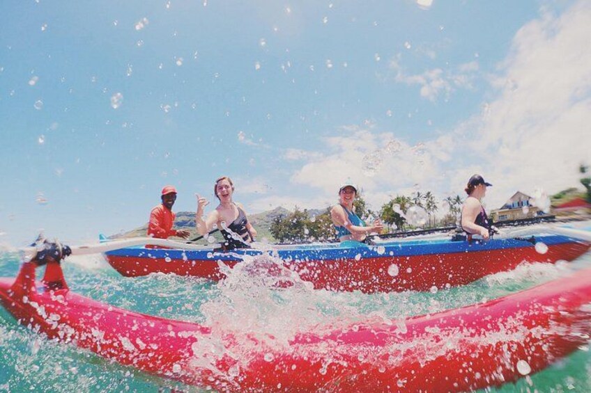 Outrigger Canoe Surfing at Kalapaki Beach 4