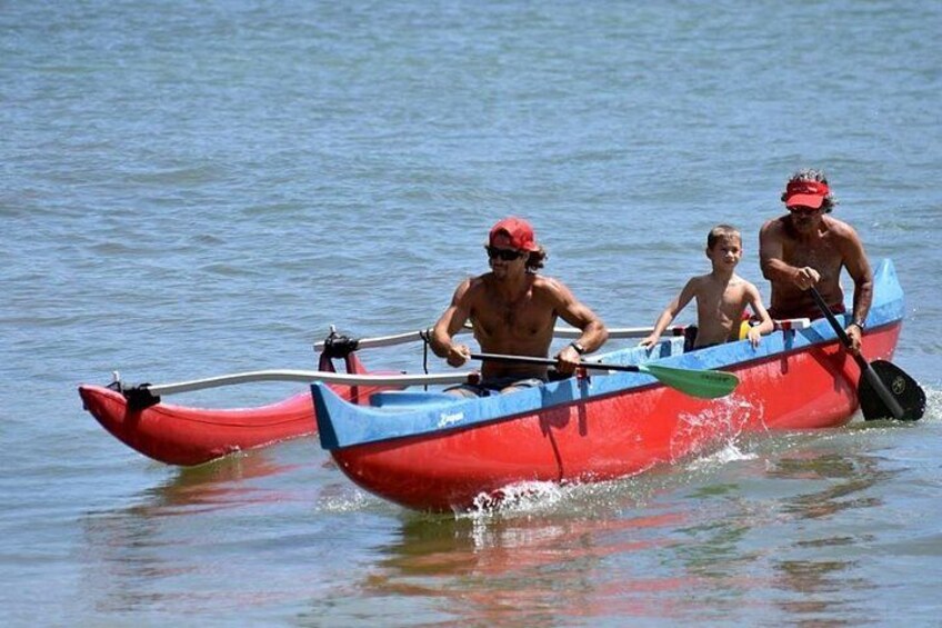Outrigger Canoe Surfing at Kalapaki Beach 2