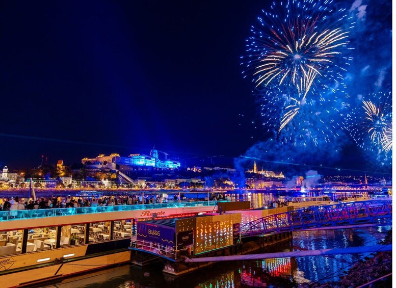Picture 1 for Activity Budapest: August 20 Dinner Cruise with Drinks & Fireworks 3