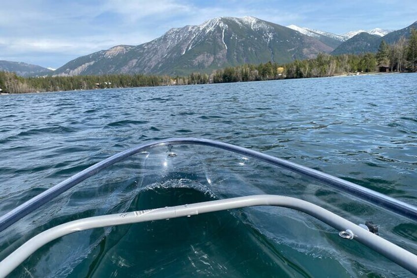 Clear Kayak in Lake 5 with mountain views