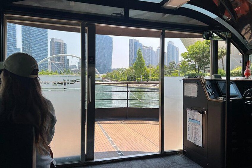 Songdo Central Park aboard a water taxi 2
