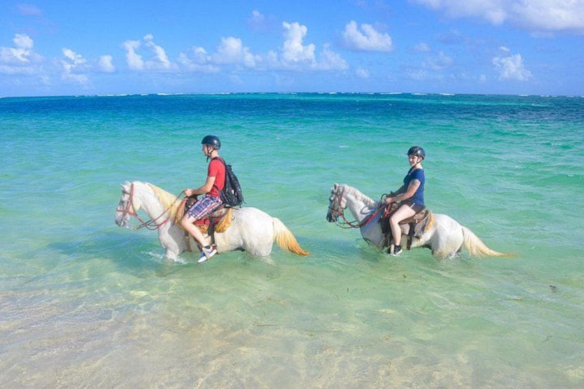 Shared horseback riding Punta Cana Beach 1