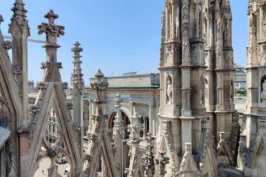 A Gothic-style cathedral with intricate spires and detailed stonework. 4