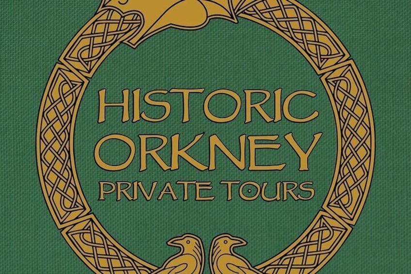 A circular design with 'HISTORIC ORKNEY PRIVATE TOURS' text. 2