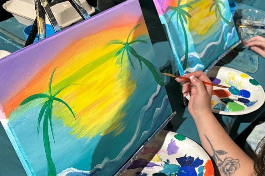 Be The Artist with at our Hawaiian Style Paint Party 2