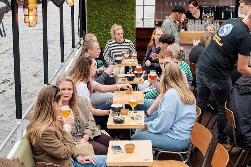 Groningen: Terrace Boat Experience with a Cozy Bar: 1.5 Hours 2