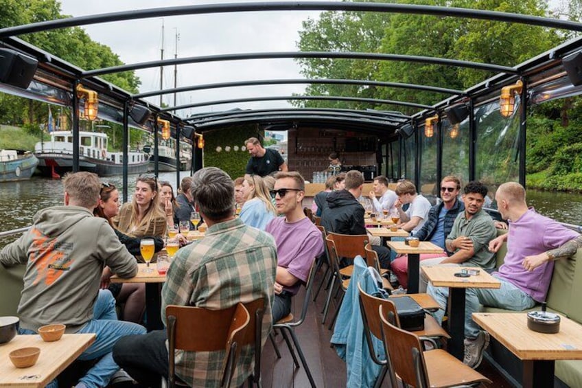 Groningen: Terrace Boat Experience with a Cozy Bar: 1.5 Hours 1
