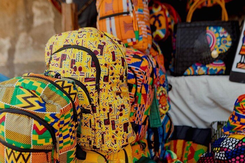 Colorful bags with intricate patterns. 3