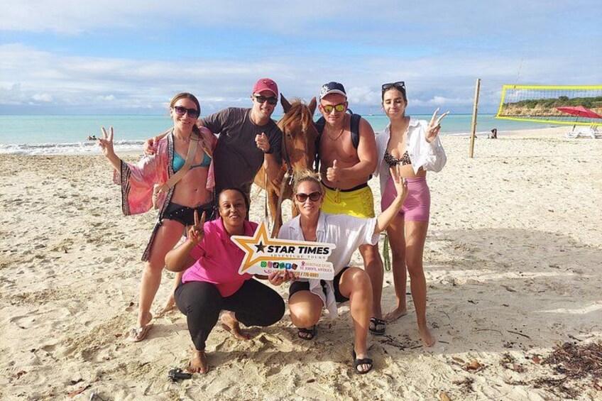 St. John's,Antigua Horse Back Riding & bareback swim & Fort beach 1