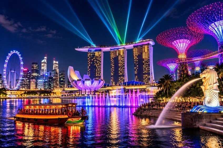 Private Singapore Night Tour with Driver & Light Shows 1