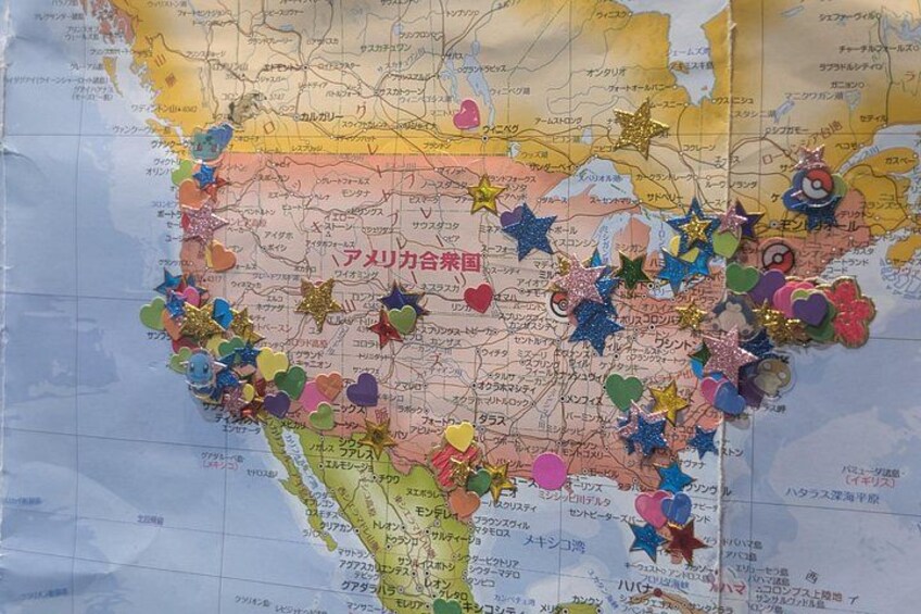 Guests put a sticker on their place of origin③ 4