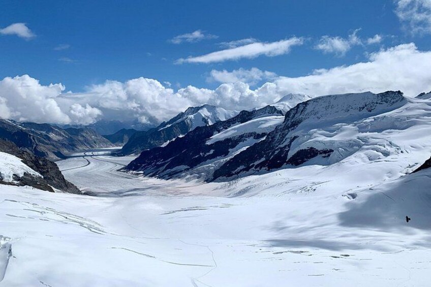 The Great Aletsch Glacier view from Jungfraujoch (Top of Europe) on a clear day 2