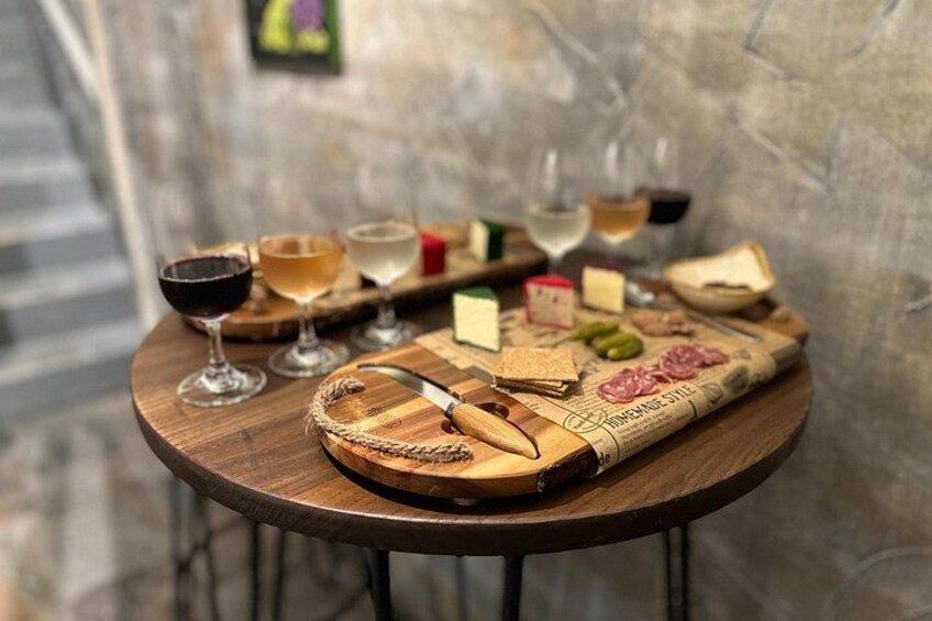 Wine and Cheese board 1