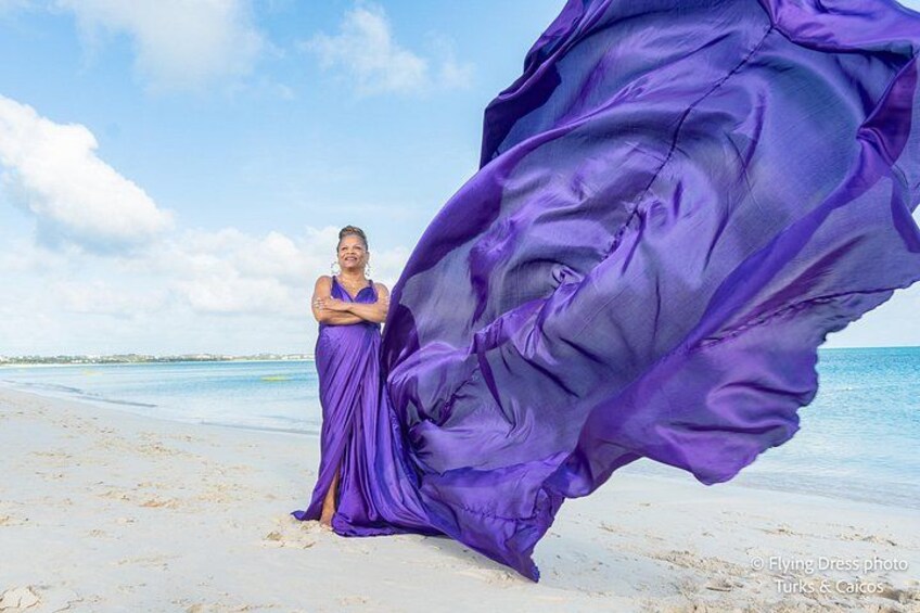 Flying Dress Photo in Turks and Caicos island 2