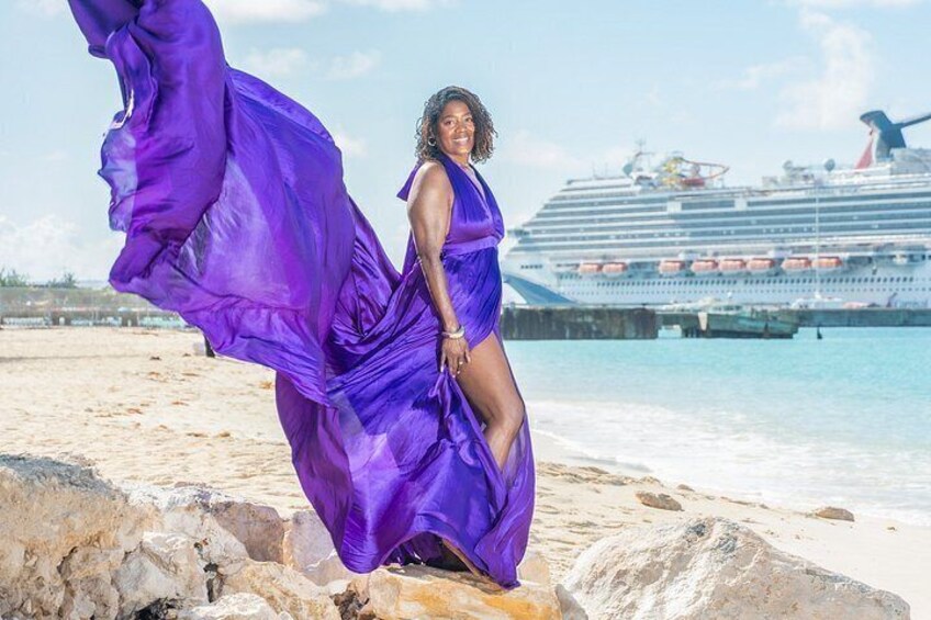 Flying Dress Photo in Turks and Caicos island 5