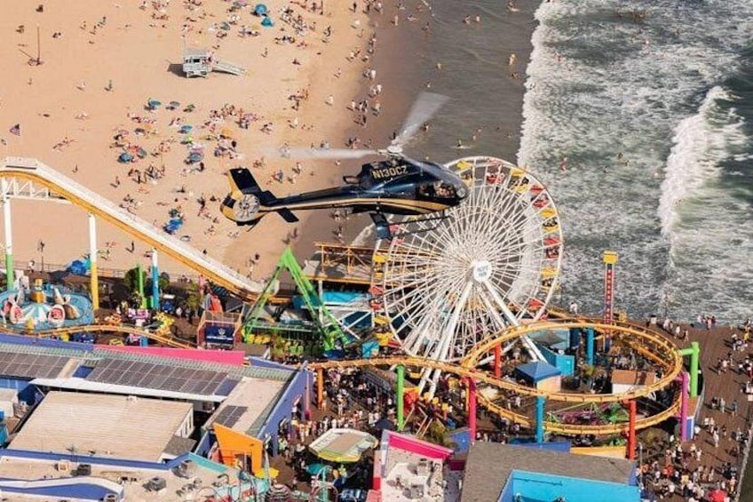 Santa Monica beach View from Helicopter 5