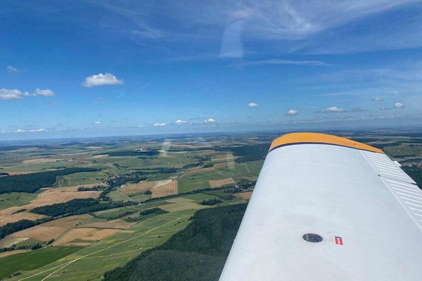 Flying over and tasting in the champagne vineyards. 1