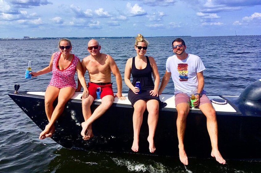 Friends having a blast up on the bow! 2