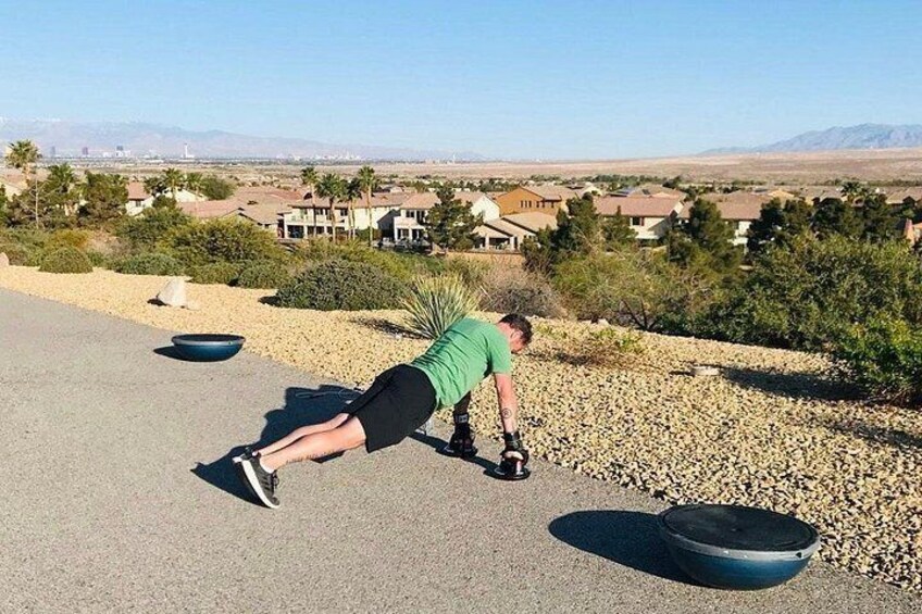 Outdoor Obstacle Course with Scenic Vegas Skyline in Henderson 4