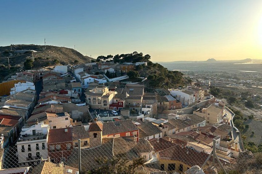 Behold the beauty of the village of Busot and the Cabeçó d'Or Valley from our favorite viewpoint in the Castle. 3