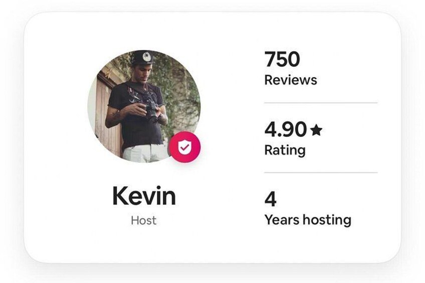 High rated host of experiences! Book with confidence. 4