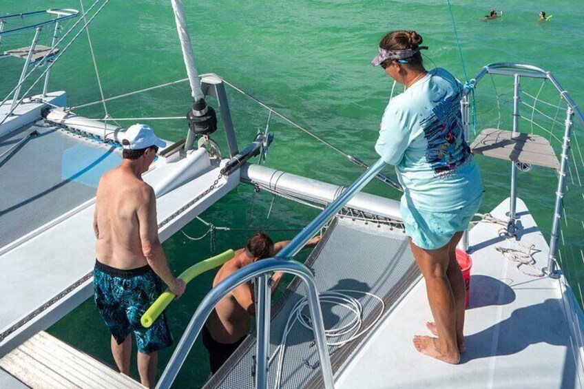 After our easy snorkel school, take our "Stairway to the Sea" 3